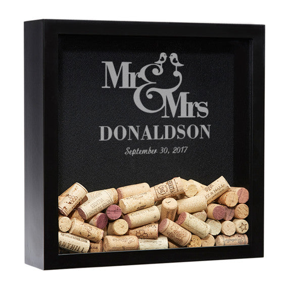 Wedding Cork Shadow Box 1