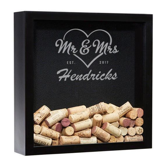 Wedding Cork Shadow Box 2